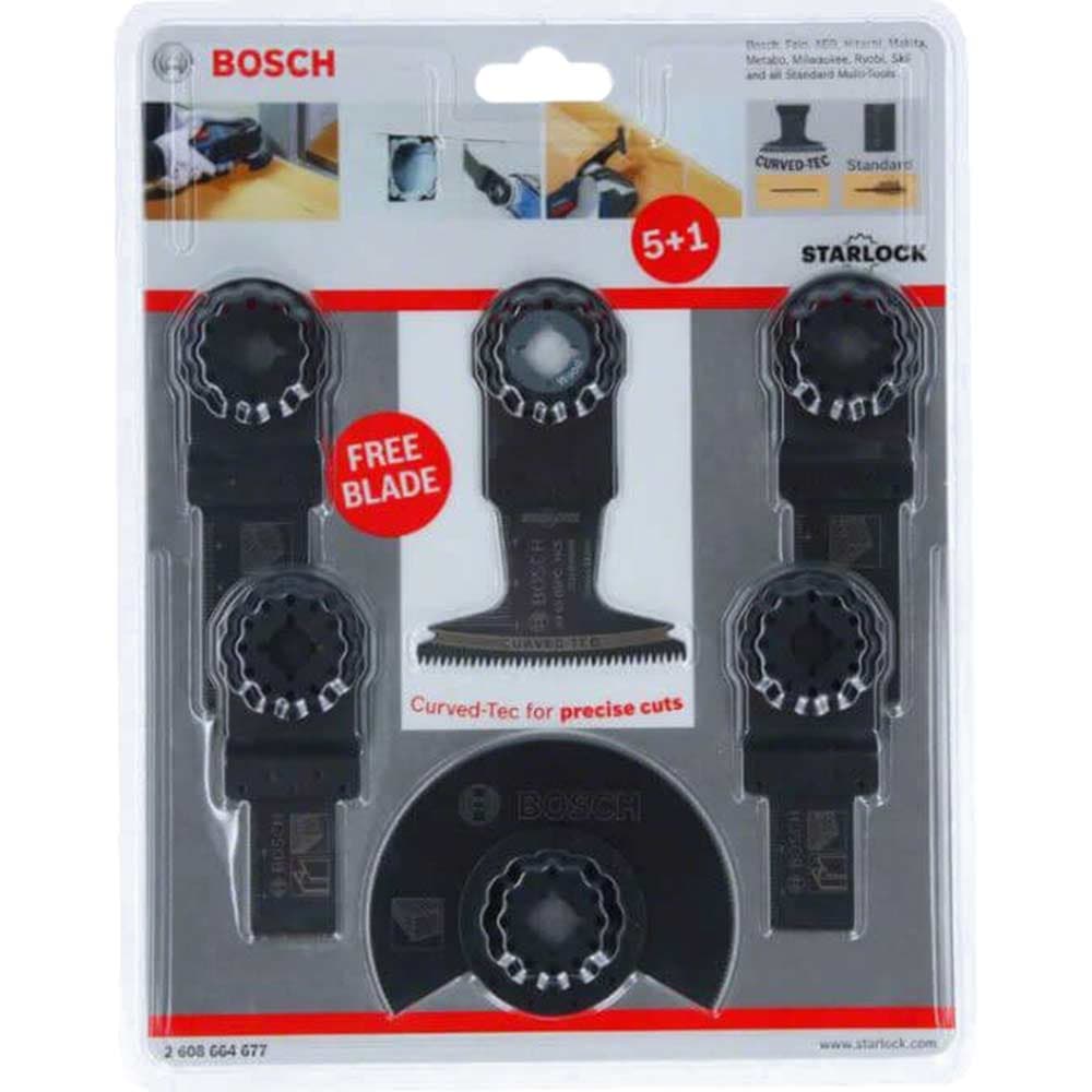 6 Piece Cutting Starlock Oscillating Tool Wood Metal Blade Set
