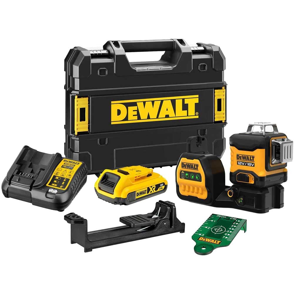 DeWalt DCE089 18v Self Levelling Cross Line GREEN Laser Level 1 x 2ah Li-ion Battery Charger Case