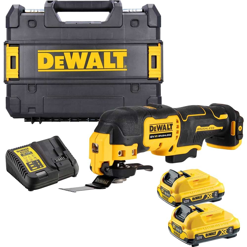 DeWalt DCS353 12v XR Cordless Brushless OIS Oscillating Multi Tool 2 x 2ah Li-ion Battery Charger Case