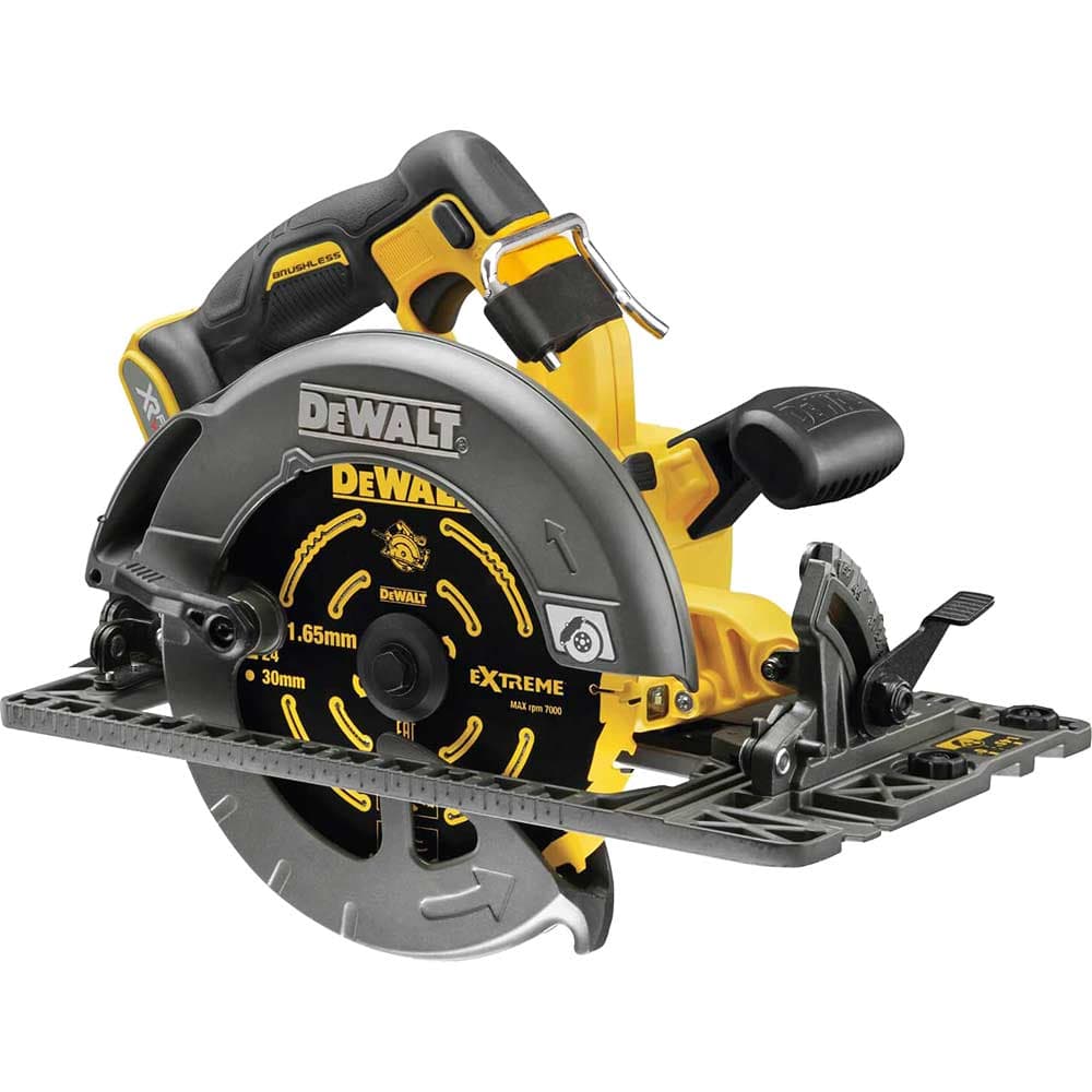DeWalt DCS579 54v XR Cordless Brushless FLEXVOLT High Power Rail Compatible Circular Saw 190mm No Batteries No Battery Charger Case