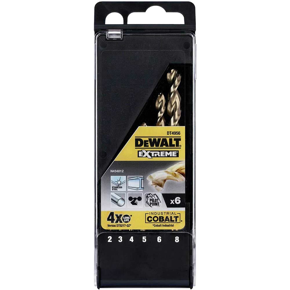DeWalt 6 Piece HSS E Cobalt Drill Bit Set