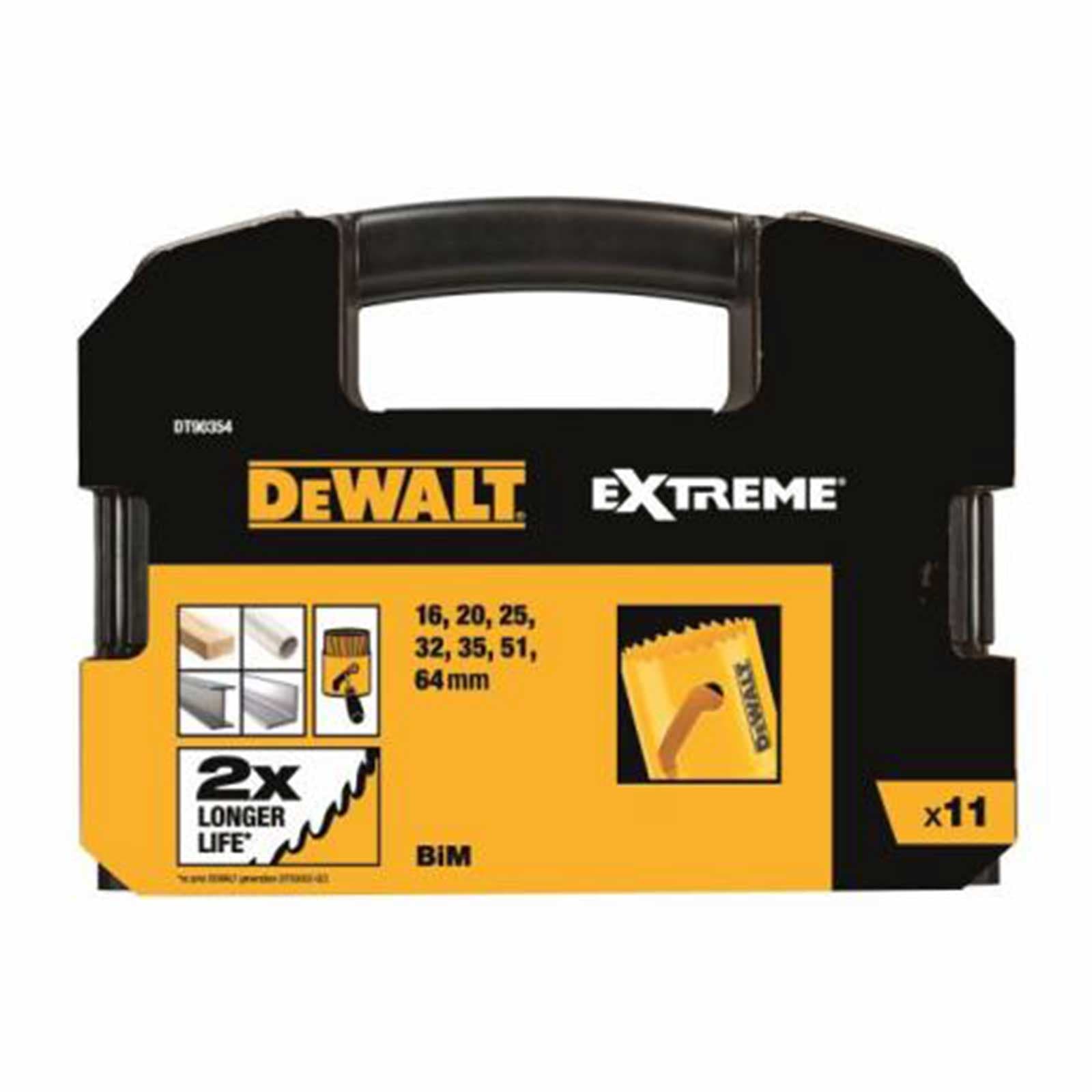 DeWalt 11 Piece BIM Extreme Electrians Holesaw Set