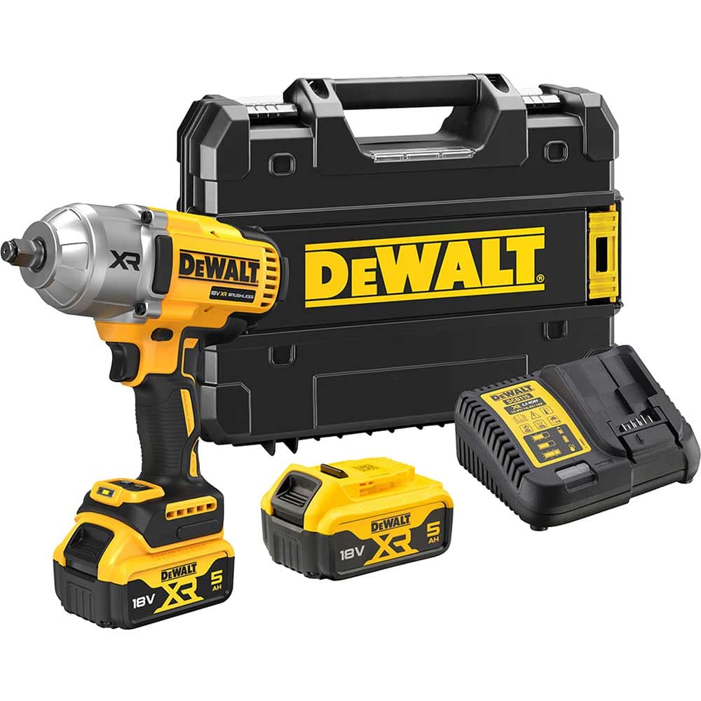 DeWalt DCF900 18v XR Cordless 1/2" High Torque Impact Wrench 2 x 5ah Li-ion Battery Charger Case