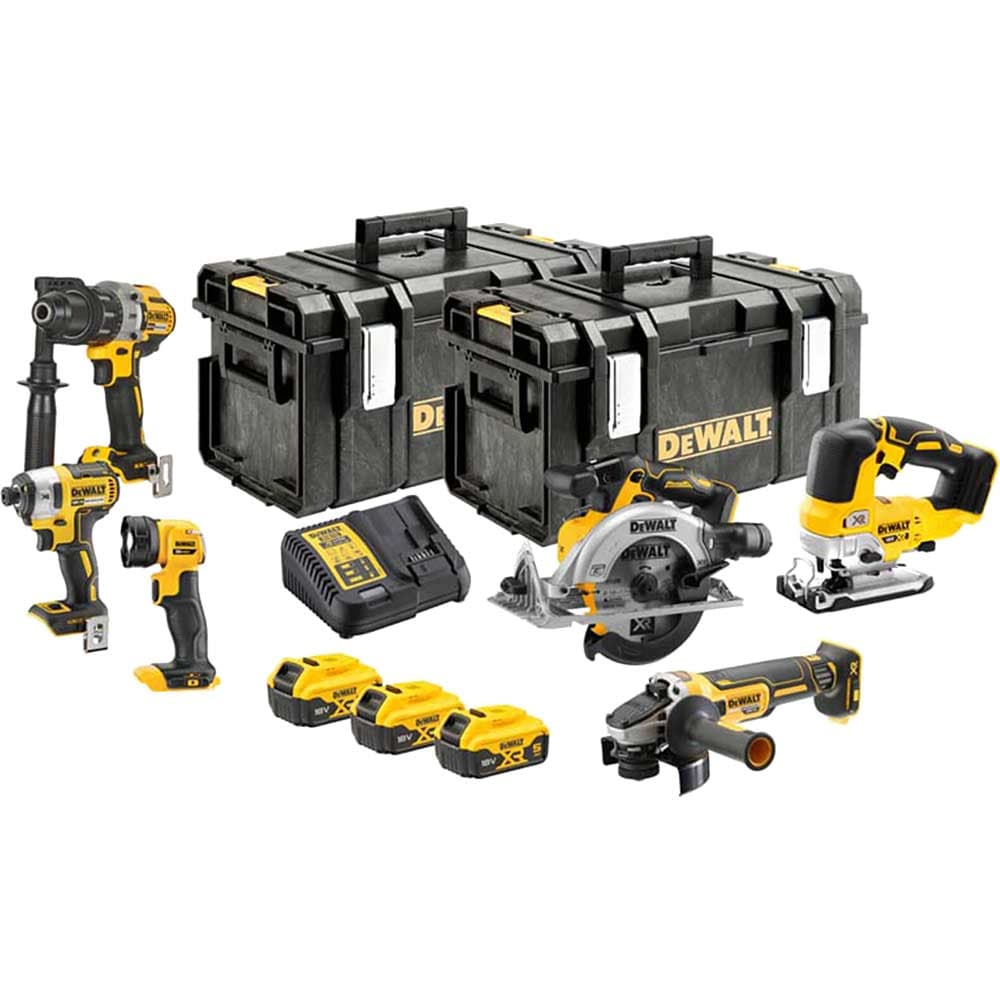 DeWalt DCK664P3 18v XR Cordless Brushless 6 Piece Power Tool Kit 3 x 5ah Li-ion Battery Charger Case