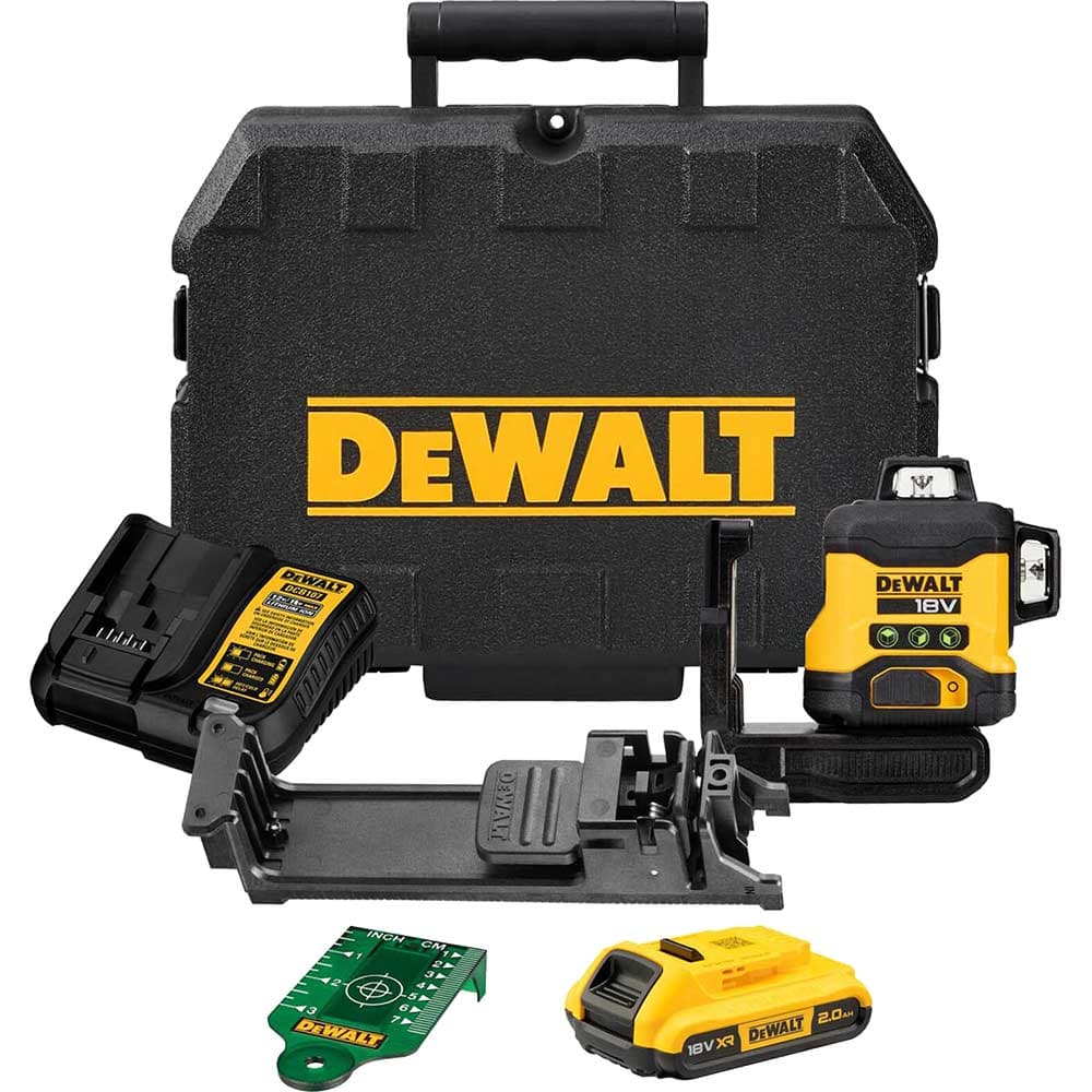 DeWalt DCLE34031 18v Cordless Self Levelling Cross Line GREEN Laser Level 1 x 2ah Li-ion Battery Charger Case