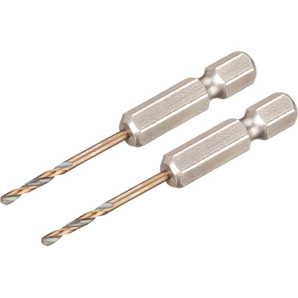 DeWalt Black and Gold Hex Impact HSS Drill Bit 2mm Pack of 2