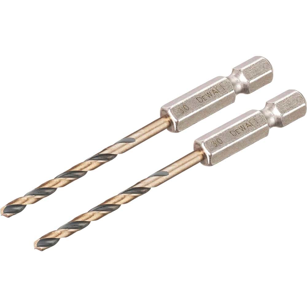 DeWalt Black and Gold Hex Impact HSS Drill Bit 3mm Pack of 2