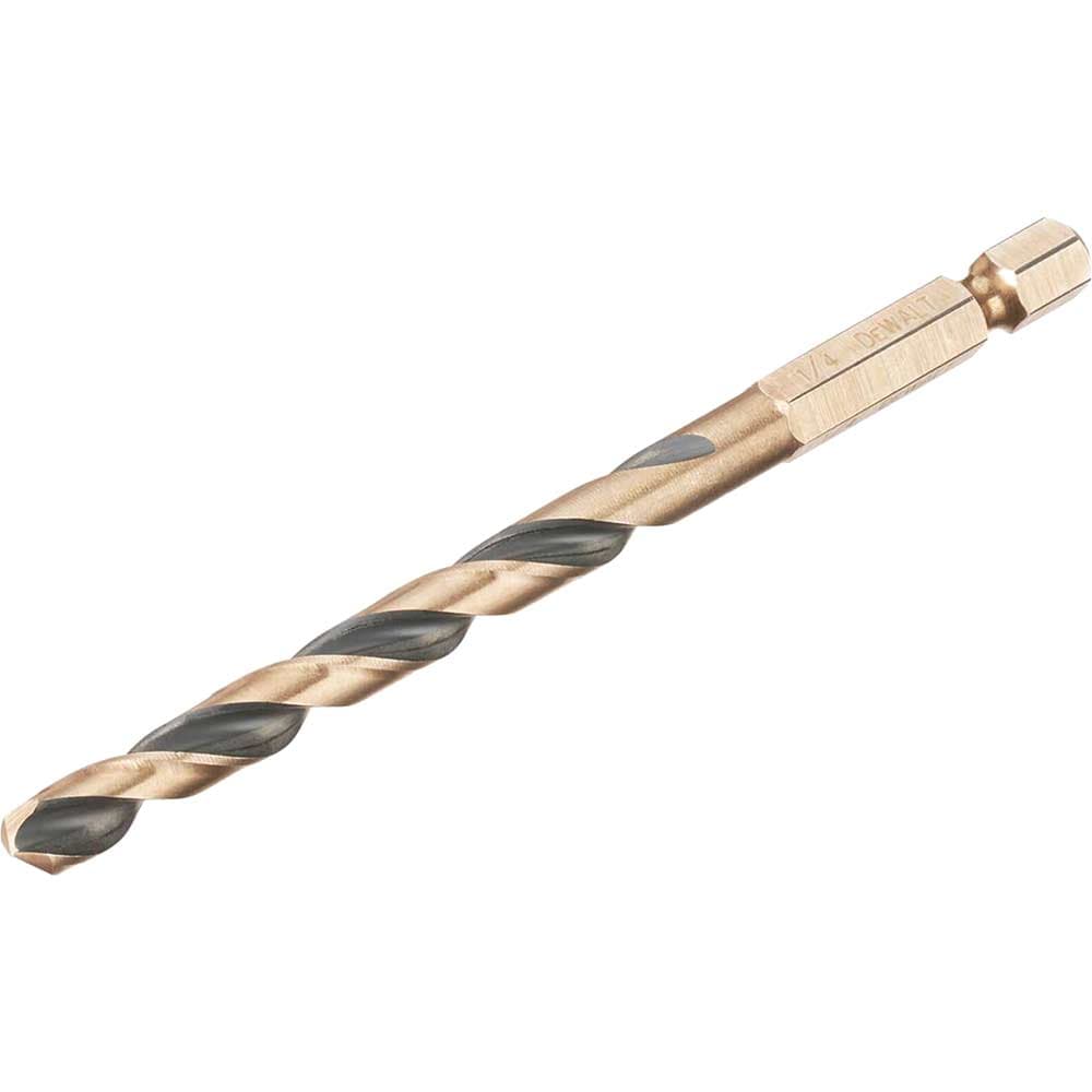 DeWalt Black and Gold Hex Impact HSS Drill Bit 6.5mm Pack of 1