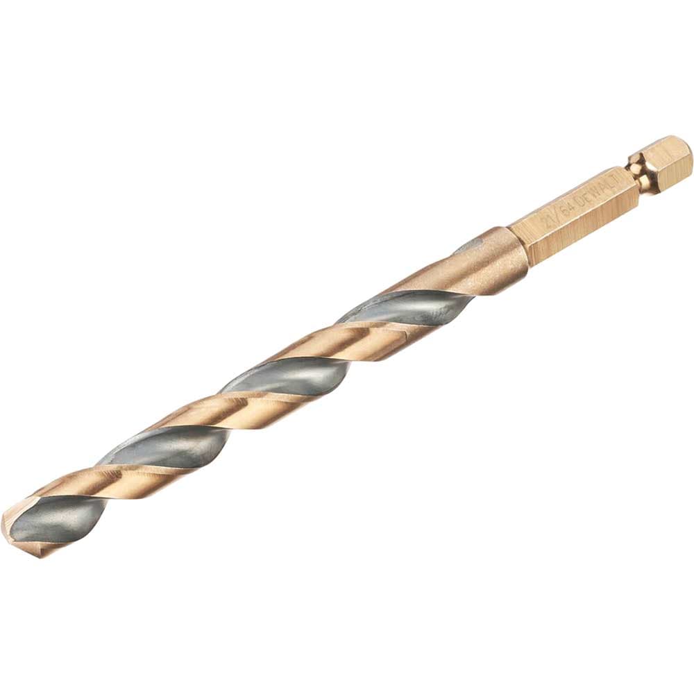 DeWalt Black and Gold Hex Impact HSS Drill Bit 8.5mm Pack of 1