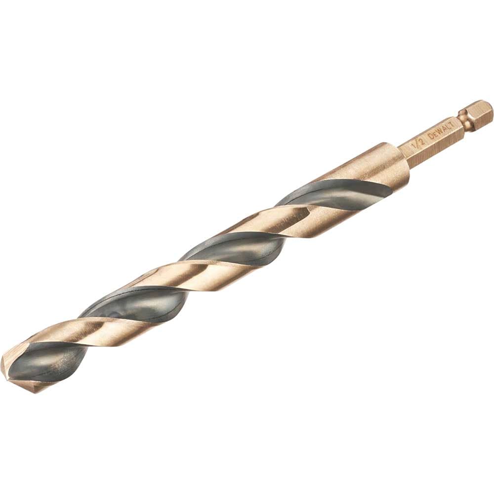 DeWalt Black and Gold Hex Impact HSS Drill Bit 12mm Pack of 1