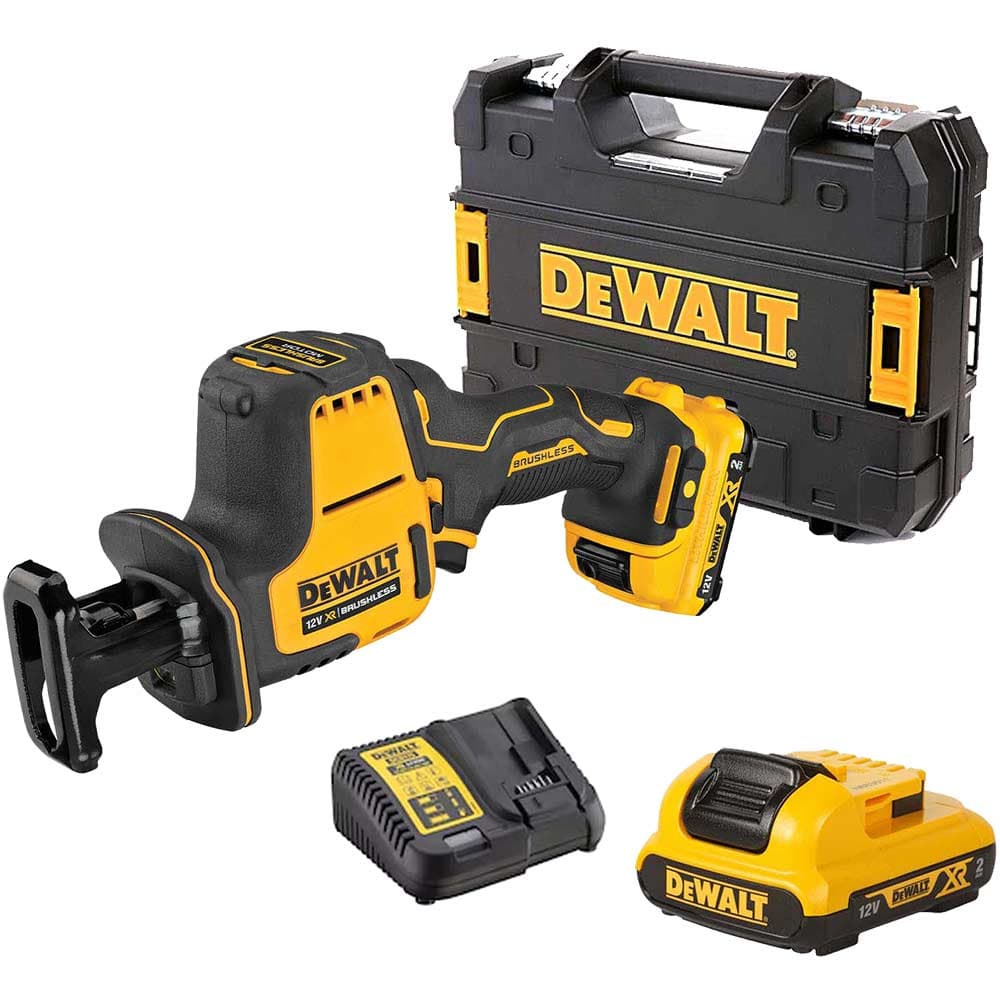 DeWalt DCS312 12v XR Cordless Brushless Reciprocating Saw 2 x 2ah Li-ion Battery Charger Case