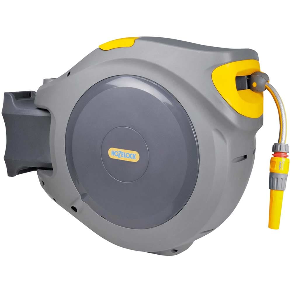 Large Wall Mounted Auto Hose Reel 1 2" 12.5mm 40m Grey &