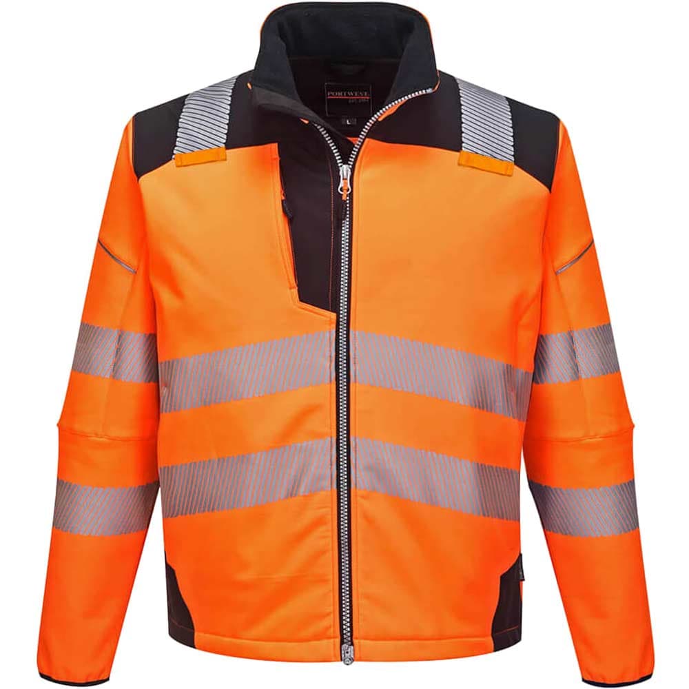 PW3 Hi Vis Soft Shell Winter Rain Jacket Orange